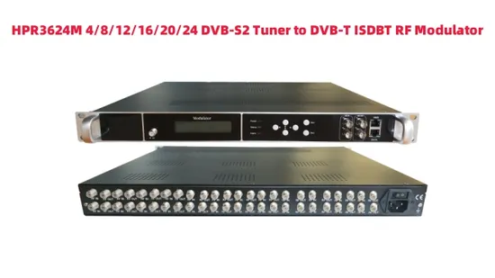 CATV Digital 8 12 16 20 24 FTA Tuner to Dvbc DVBT Isdbt ATSC Dtmb Transmodulator DVBT2 RF Modulator 